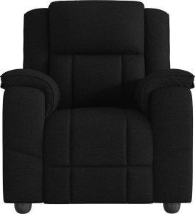 vidaXL vidaXL Rozkładany fotel masujący, czarny, obity tkaniną 3