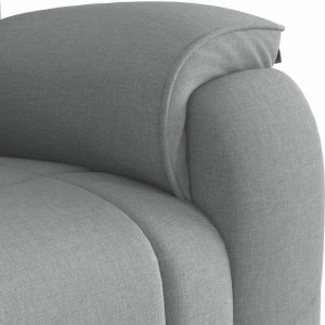 vidaXL vidaXL Rozkładany fotel masujący, jasnoszary, obity tkaniną 9