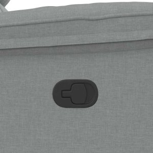 vidaXL vidaXL Rozkładany fotel masujący, jasnoszary, obity tkaniną 10