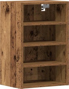 vidaXL vidaXL Szafka wisząca z szybą, stare drewno, 40x29,5x60 cm 2