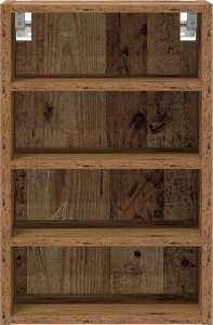 vidaXL vidaXL Szafka wisząca z szybą, stare drewno, 40x29,5x60 cm 4