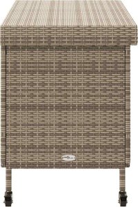 Skrzynia ogrodowa vidaXL vidaXL Skrzynia ogrodowa z kółkami, szara, 110x55x73 cm, polirattan 5