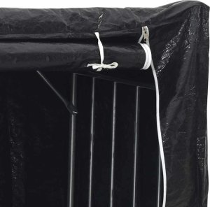 Drewutnia vidaXL Stojak na drewno opałowe z drutem stalowym, 100,5x40,5x110,5 cm 10