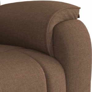 vidaXL vidaXL Rozkładany fotel masujący, brązowy, obity tkaniną 9