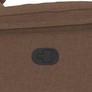 vidaXL vidaXL Rozkładany fotel masujący, brązowy, obity tkaniną 10