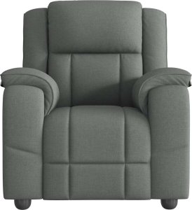 vidaXL vidaXL Rozkładany fotel masujący, ciemnoszary, obity tkaniną 3