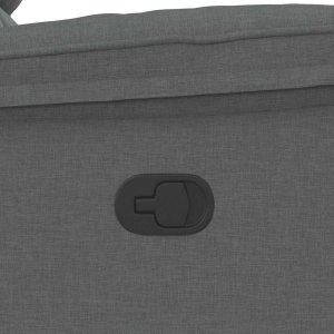 vidaXL vidaXL Rozkładany fotel masujący, ciemnoszary, obity tkaniną 10