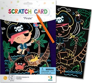Dodo ZDRAPKA ARTYSTYCZNA PIRAT MALOWANIE METODĄ SCRATCH DLA NAJMŁODSZYCH 5