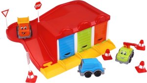 Technok ZESTAW PARKING Z 3 SAMOCHODZIKAMI DLA DZIECI KOLOROWY PARKING ZJAZD ZNAKI 4