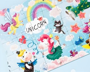 Dodo PUZZLE PRZYGODA JEDNOROŻCA 30 ELEMENTÓW KOLOROWA UKŁADANKA DLA NAJMŁODSZYCH 3