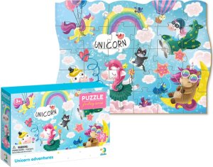 Dodo PUZZLE PRZYGODA JEDNOROŻCA 30 ELEMENTÓW KOLOROWA UKŁADANKA DLA NAJMŁODSZYCH 7