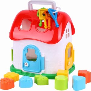 Technok SORTER LEŚNY DOMEK FIGURY GEOMETRYCZNE ZWIERZĘTA KLUCZE KOLORY KLOCKI 3