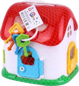 Technok SORTER LEŚNY DOMEK FIGURY GEOMETRYCZNE ZWIERZĘTA KLUCZE KOLORY KLOCKI 7