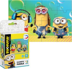 Dodo PUZZLE MAGNETYCZNE "MINIONKI" 16 KOLOROWYCH ELEMENTÓW DO UŁOŻENIA 3