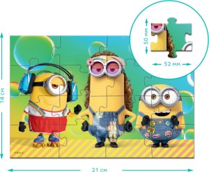 Dodo PUZZLE MAGNETYCZNE "MINIONKI" 16 KOLOROWYCH ELEMENTÓW DO UŁOŻENIA 4