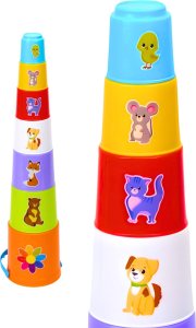 Technok PIRAMIDA ZE ZWIERZĄTKAMI DO PIASKU UKŁADANIE FOREMKI WIADERKO WIEŻA 2