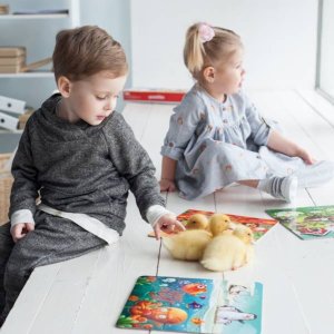 Cubika PUZZLE 3W1 ULUBIONE ZWIERZĘTA ZESTAW UKŁADANKA 3 OBRAZKI KOLOROWE 6