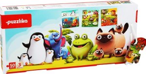 Cubika PUZZLE 3W1 ULUBIONE ZWIERZĘTA ZESTAW UKŁADANKA 3 OBRAZKI KOLOROWE 7