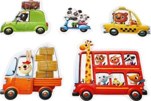 Cubika PUZZLE SAMOCHODY 20 ELEMENTÓW PIĘĆ OBRAZKÓW POJAZDY ZESTAW UKŁADANKA 2