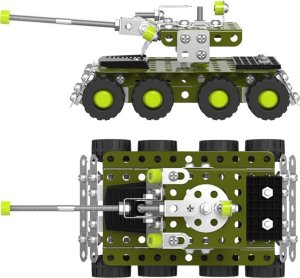 Technok Zestaw Konstrukcyjny Metalowy Czołg Wojskowy Konstruktor 174 Elementy 5