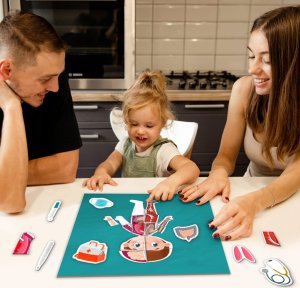Dodo Magnetyczny Zestaw Edukacyjny Ludzkie Ciało Gra Magnetyczna Części Ciała 6
