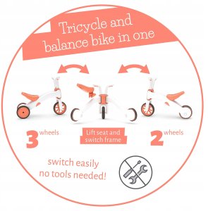 Chillafish Chillafish Bunzi balance bike - a transformer for the smallest 2-in-1 flamingo pink 2