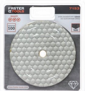 Faster Tools dysk diamentowy do szlifowania gresu 125mm g. 100 one size 3