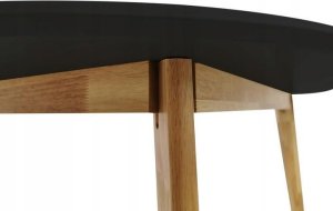 kontrast Stół skandynawski okrągły do kuchni jadalny Emma fi80x75 czarny 3