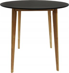 kontrast Stół skandynawski okrągły do kuchni jadalny Emma fi80x75 czarny 9