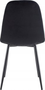 kontrast Krzesło welurowe tapicerowane nowoczesne do jadalni salonu Monica3 czarne 4