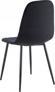 kontrast Krzesło welurowe tapicerowane nowoczesne do jadalni salonu Monica3 czarne 5