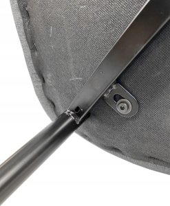 kontrast Krzesło welurowe tapicerowane nowoczesne do jadalni salonu Monica3 czarne 8