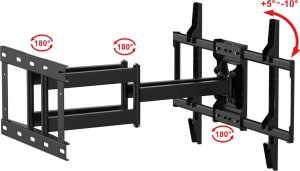 VETOUSON Długi 65cm Uchwyt do Telewizora 32-65 cali Obrotowy Uniwersalny Wieszak TV 4