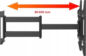 VETOUSON Długi 65cm Uchwyt do Telewizora 32-65 cali Obrotowy Uniwersalny Wieszak TV 5