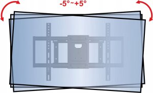 VETOUSON Długi 65cm Uchwyt do Telewizora 32-65 cali Obrotowy Uniwersalny Wieszak TV 9