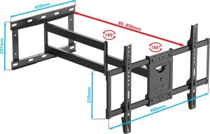 VETOUSON Długi 85cm Uchwyt do Telewizora 32-64 cale Wieszak TV VX-801 12