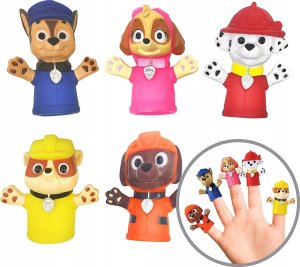 Spin Master FIGURKI Pacynki na palce Psi Patrol 5 sztuk ZESTAW 1