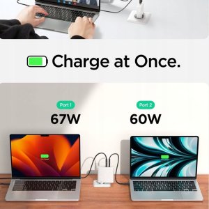 Ładowarka Spigen SPIGEN ARCSTATION PRO GAN-1402 2-PORT NETWORK CHARGER 140W WHITE 2
