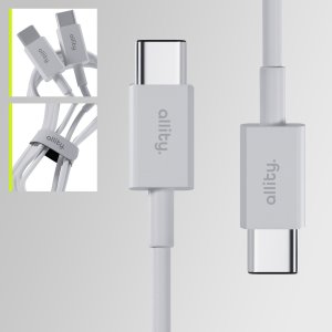 Kabel USB Allity Allity kabel AUC-03 USB-C - USB-C 1,0 m 100W biały 2