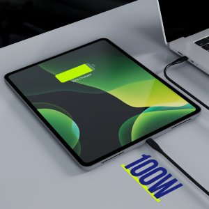 Kabel USB Allity kabel AUC-02 USB-C - USB-C 1,0 m 100W czarny 3