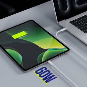 Kabel USB Allity Allity kabel AUC-02 USB-C - USB-C 1,0 m 60W biały 3