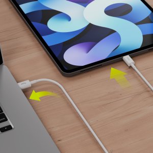 Kabel USB Allity Allity kabel AUC-03 USB-C - USB-C 1,0 m 60W biały 3