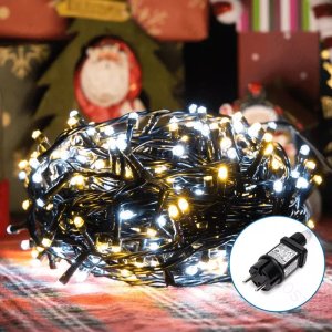 Lampki choinkowe Aigostar  Sznur 15mb 300led ciepłych i zimnych lampek led Ip44 z zasilaczem Sznur 15mb 300led ciepłych i zimnych lampek led Ip44 z zasilaczem 1