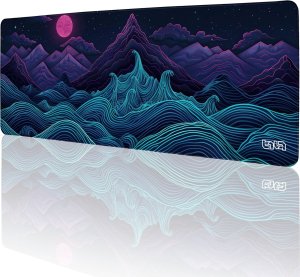 Podkładka Tilt DUŻA PODKŁADKA POD MYSZKĘ Retrowave Mountains 80x30 Wytrzymała 1