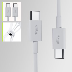 Kabel USB Allity Allity kabel AUC-03 USB-C - USB-C 2,0 m 100W biały 4