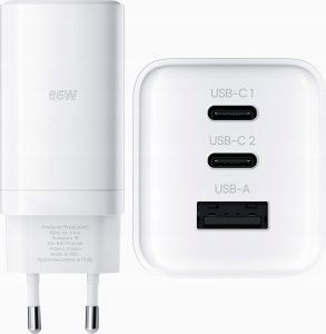 Ładowarka Allity Allity ładowarka sieciowa GaN PD QC ATC-01-65WACC 2x USB-C 1x USB-A 65W biała 1