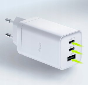 Ładowarka Allity Allity ładowarka sieciowa GaN PD QC ATC-01-65WACC 2x USB-C 1x USB-A 65W biała 2