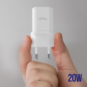 Ładowarka Allity Allity ładowarka sieciowa GaN PD QC ATC-01-20WC 1x USB-C 20W biała 4