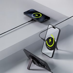 Ładowarka Allity ładowarka bezprzewodowa AWC-210-15WMS grafitowa 2w1 4