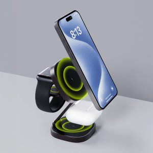 Ładowarka Allity Allity ładowarka bezprzewodowa AWC-220-25WMS grafitowa 3w1 2